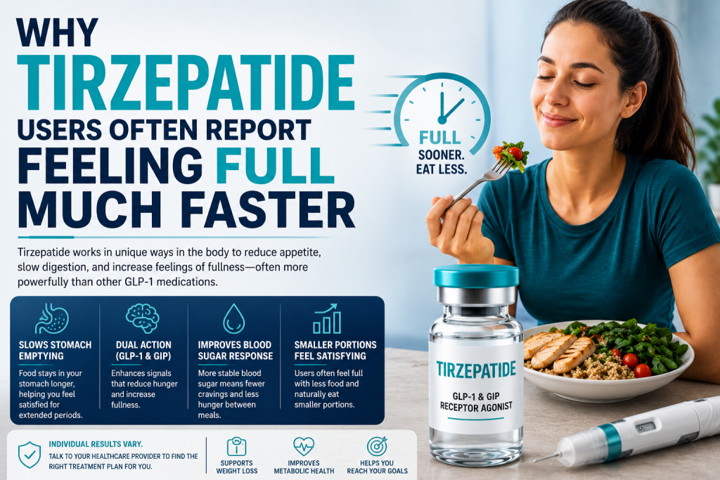 Why Tirzepatide Users Often Report Feeling Full Much Faster